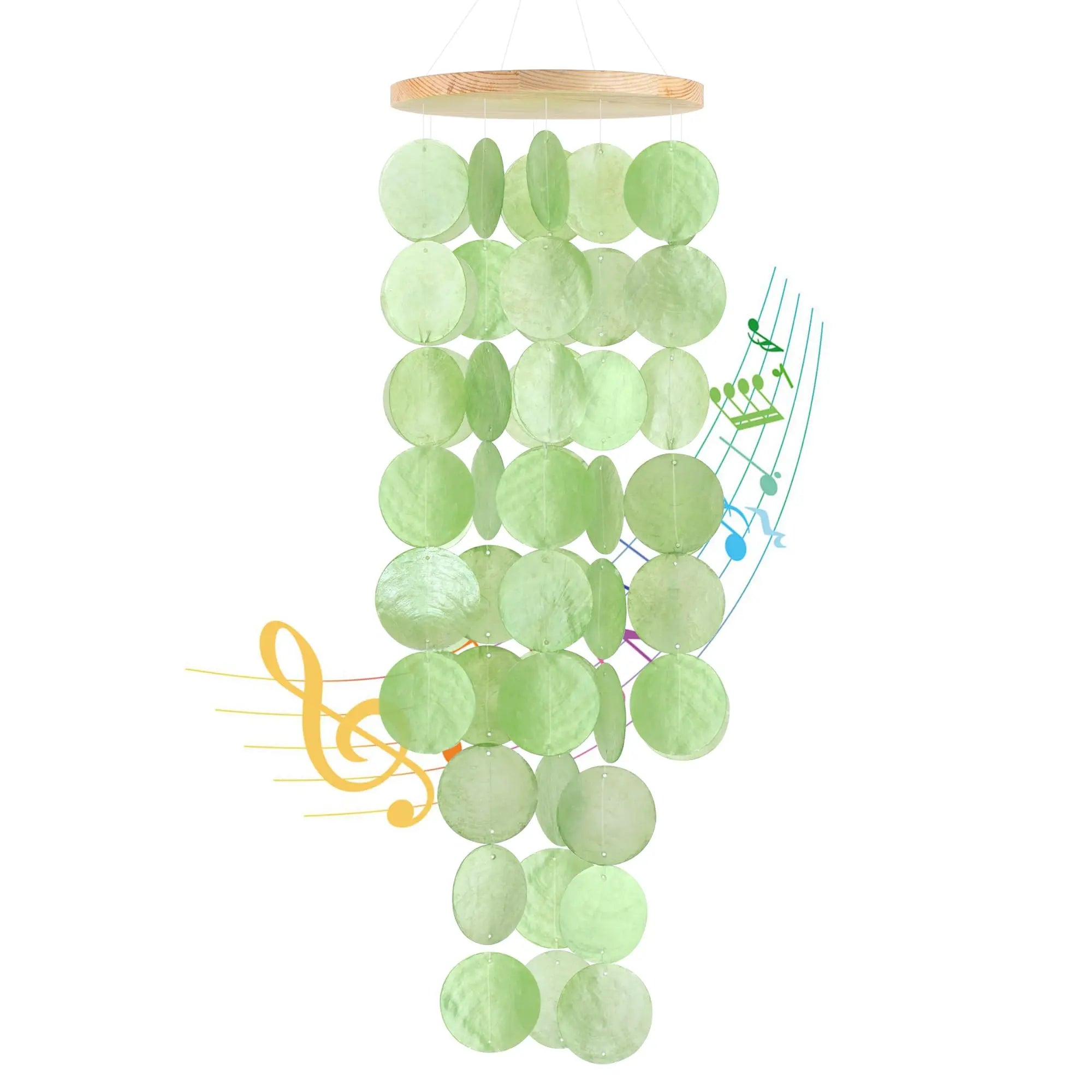 Wind Chimes for Outside, Handcrafted Shells Windchime Coastal Style Decor for Indoor/Outdoors, Garden Decor, Great for Women