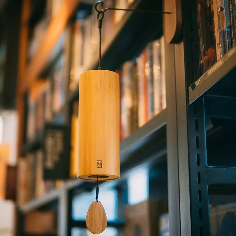 Home Bamboo Wind Chimes Windchime Windbell for Outdoor Garden Decoration Zen Meditation Relaxation Chord Hanging Wind Chimes