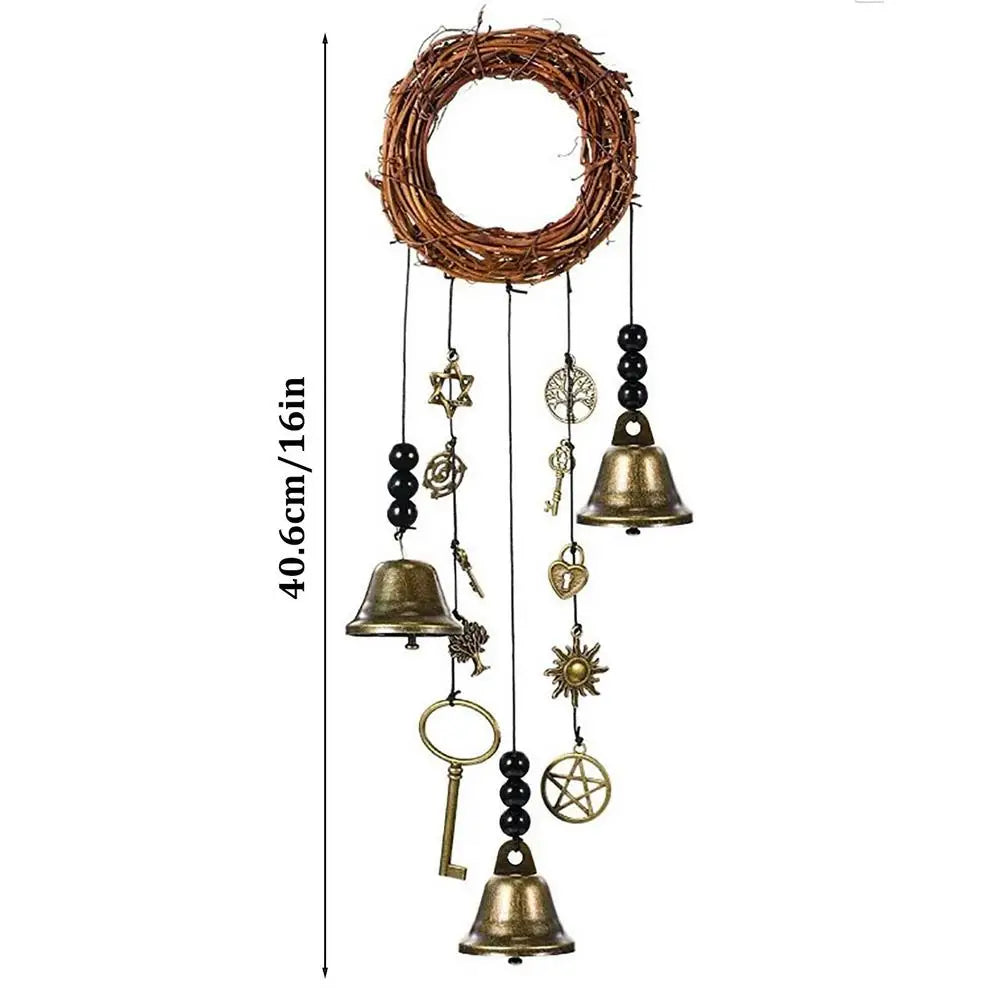Outdoor Bamboo Wind Chimes Yard Garden Tubes Bell Wood Antique Wind Chime Wall Hanging Home Decor Wooden Windchimes Gifts