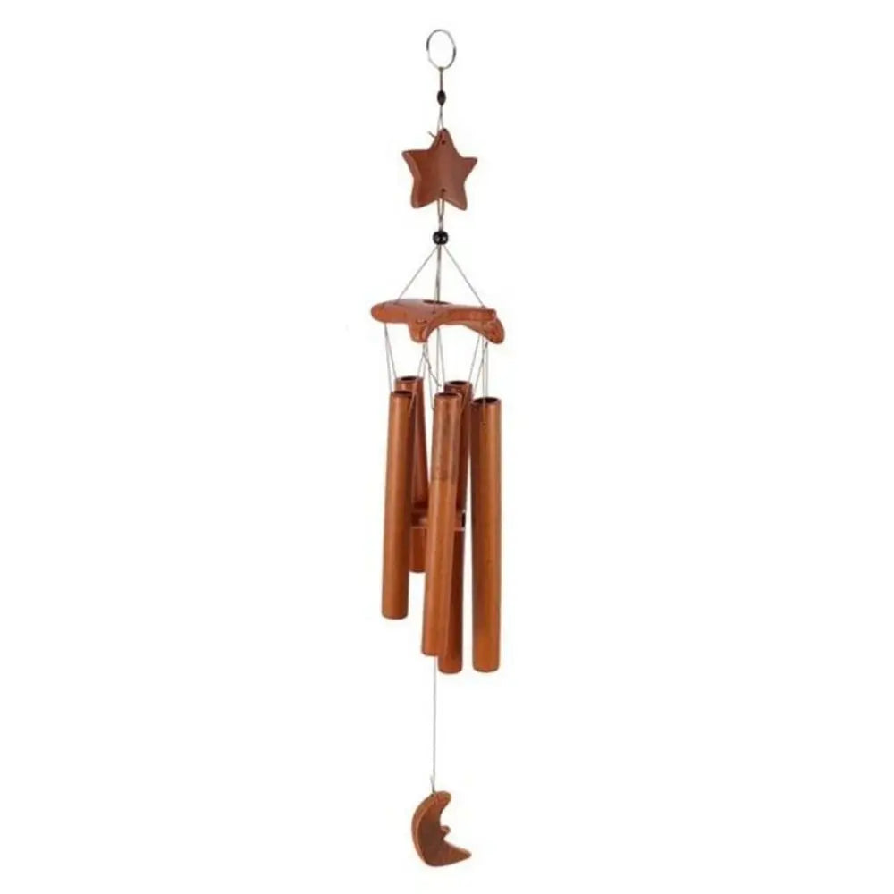 New Bamboo Bamboo Wind Chimes Hanging Ornament Pendant Bell Wall Hanging Windchimes Crafts Gift Handmade Wind Chime Home Garden