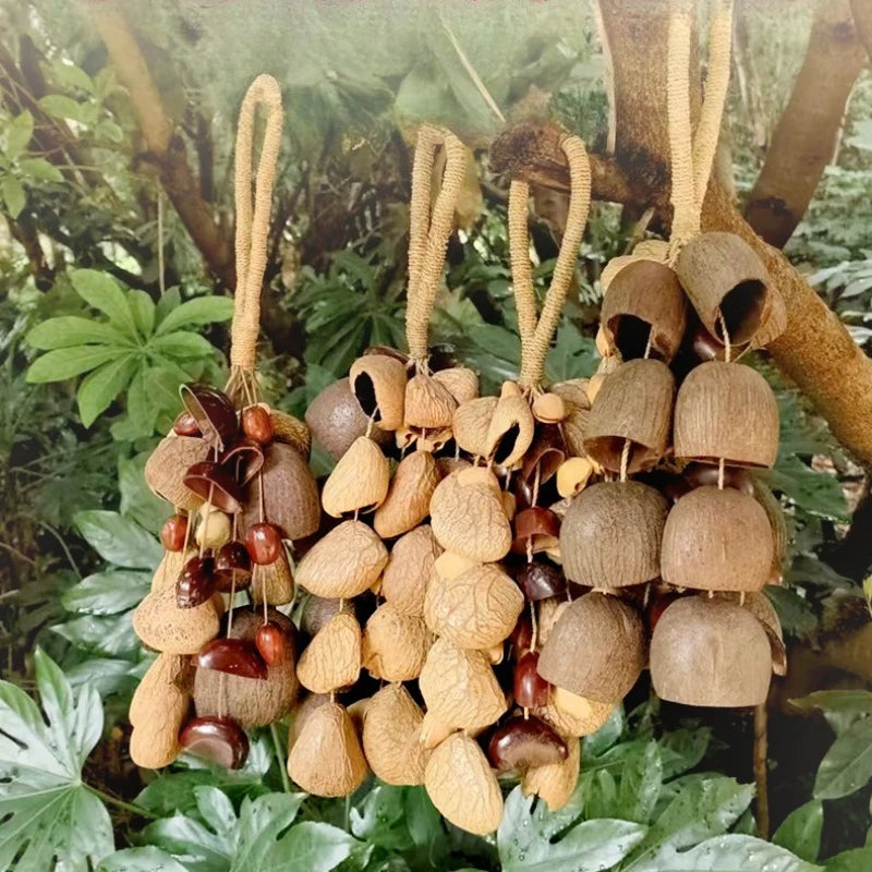 Fruit Handbell Sound Therapy Meditation Bell Natural Fruit Shell Hand Bells Accompaniment Percussion Musical Instruments