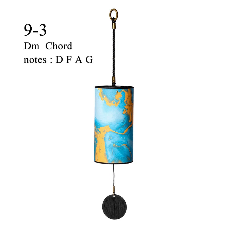Hluru Bamboo Windchime 9 Rods , Wind Chimes 9 Rods, Wind bell Craft Outdoor, Garden Patio Zen Meditation, C G Am Dm Chord