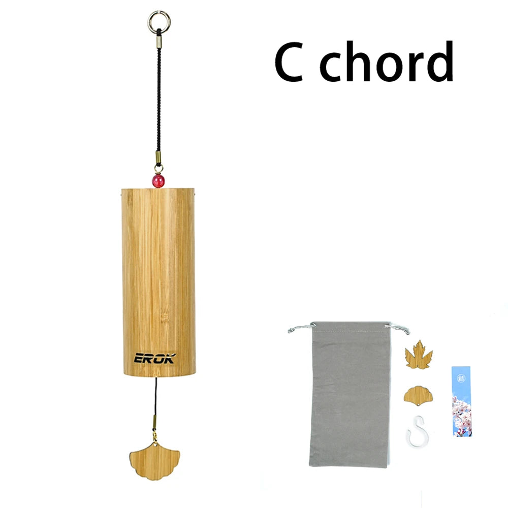 EROK Windbell Bamboo Wind Chime 8 Tone Rods Windchimes Zen Meditation Craft Home Garden Patio Hanging Ornaments  ﻿