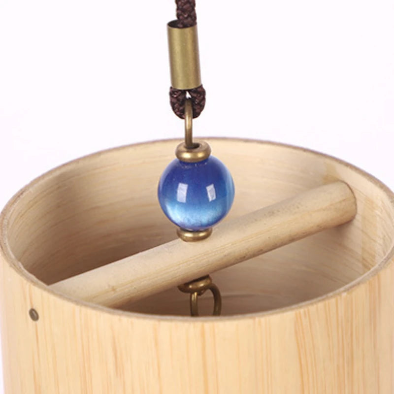 Japanese Retro Chimes Windbell Bamboo Wind Chimes Sound Tool Meditation Bells Eight-note Chord Wind Chime Home Outdoor Decor