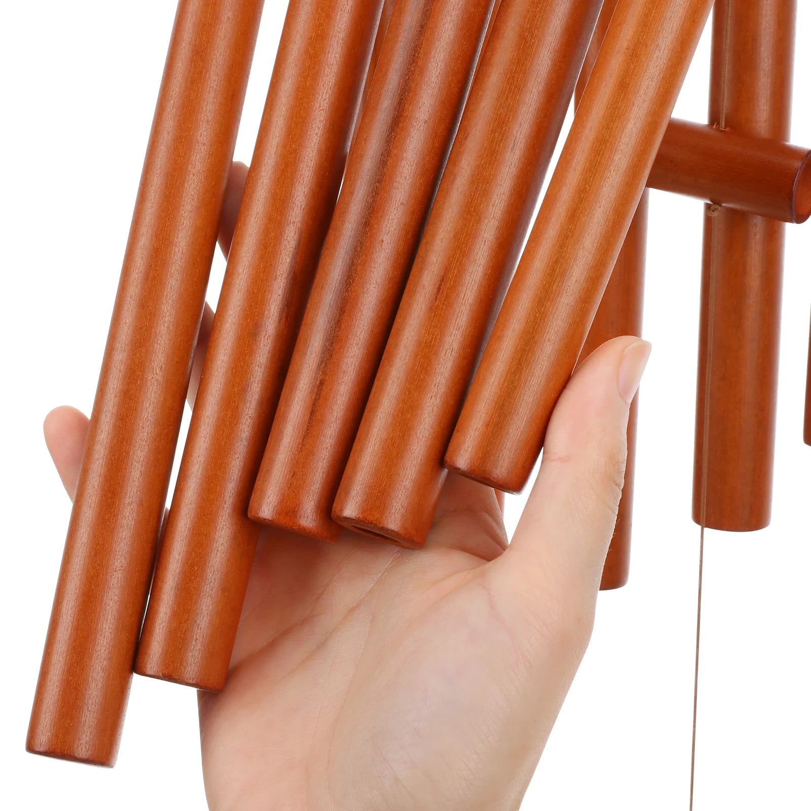 10 -Tube Decor 10-Tube Wood Bamboo Wind Chime Ring Decoration Multi-Tube Music Natural Ornament Wooden Child