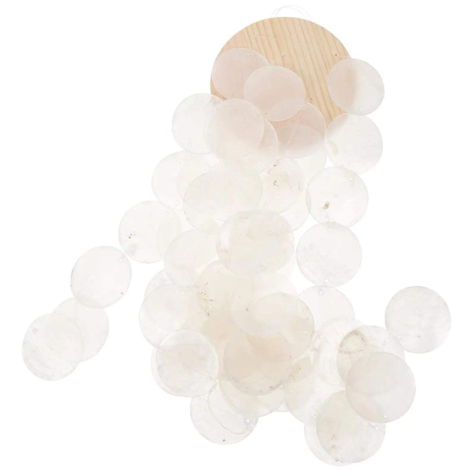 Seashell Wind Chime Decoration Unique Shell Pendant for Garden White Bell Hanging Home Patio Mirror Sound Relaxing