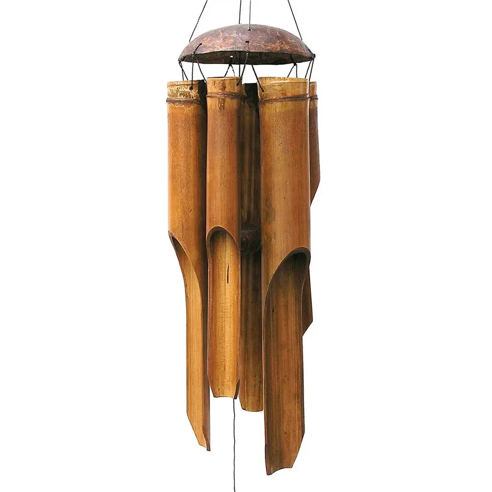 Bamboo Wind Chimes 72cm Windbell Chimes Craft For Outdoor Garden Patio Home Decoration Zen Meditation Vintage Chord Blacony Yard